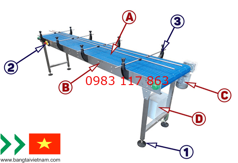 Băng tải lưới nhựa có thiết kế đơn giản Băng tải lưới nhựa có thiết kế đơn giản