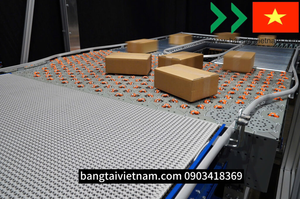 Băng tải con lăn đa hướng