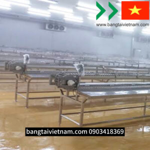 Hệ thống băng tải lật phôi tự động hóa sản xuất hiệu